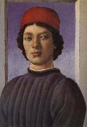 Sandro Botticelli Light blue background as the men France oil painting artist